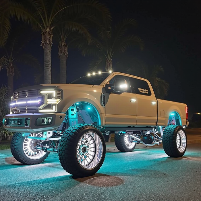 3 ROW WHITE (dual side) Wheel Light Kit