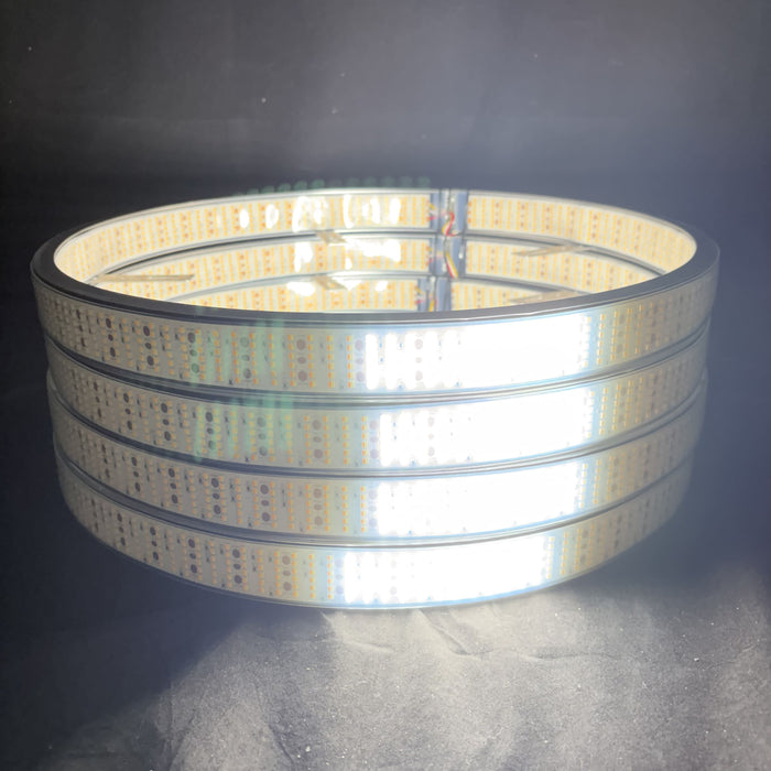 6 ROW WHITE&AMBER (dual side)Wheel Light Kit