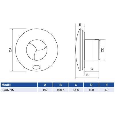 Airflow ICON 15S Eco-Low Energy 100mm Extractor Fan