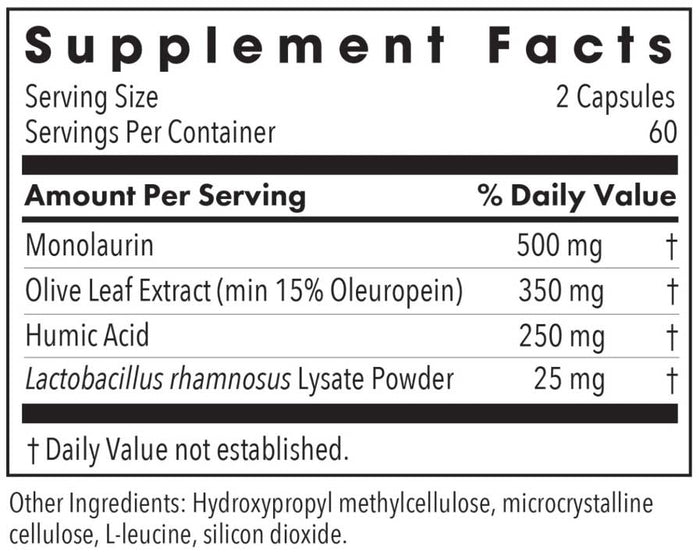 Allergy Research Group Humic-Monolaurin Complex Ingredients