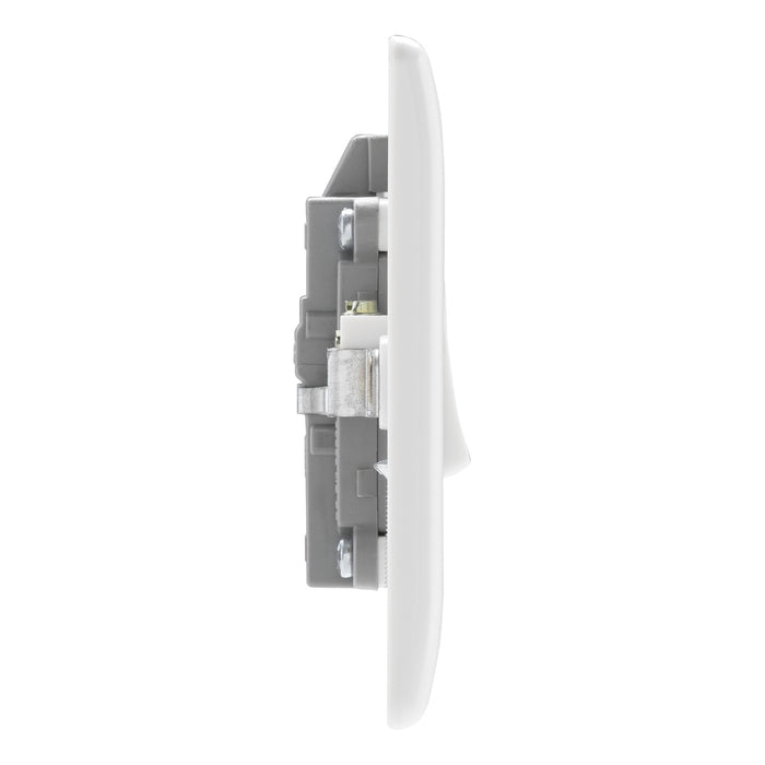 BG 832WH White Nexus Moulded Single Switch with Flex Outlet for Water Heater, 20A