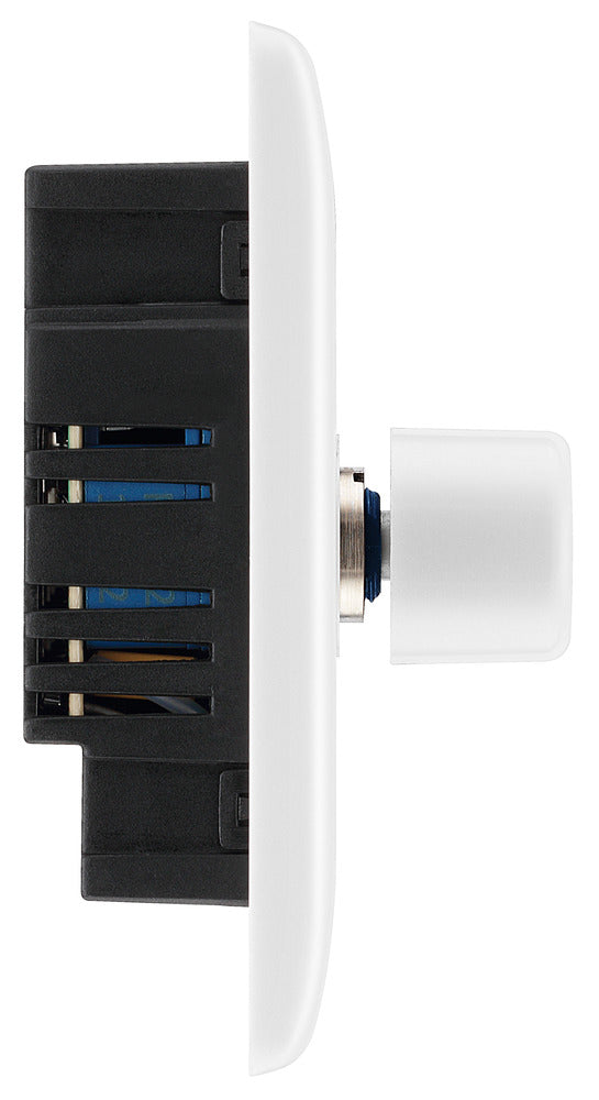 BG 883 Nexus White Moulded Intelligent 400W 3-Gang Dimmer Switch, 2-Way Push On-Off