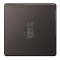BG FBN54 Screwless Flatplate  Unswitched 13A Fused Conn. Unit in Black Nickel