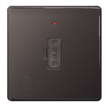 BG FBN55 Screwless Flatplate Unswi. 13A Fused Conn. Unit w- Neon & Flex Outlet in Black Nickel