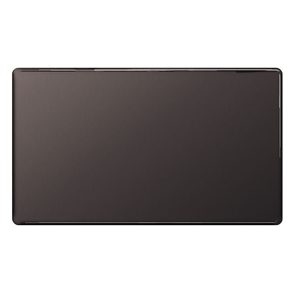 BG FBN95 Screwless Flatplate Black Nickel Double Blank Plate