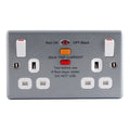 BG MC522RCD Metal Clad 13A Double Switched, RCD Socket