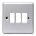 BG MC543 Metal Clad 10A, 2-Way Triple Switch