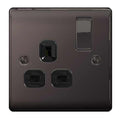 BG NBN21B Nexus Metal Black Nickel Single Switched 13A Power Socket