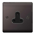BG NBN29B Nexus Metal Black Nickel Single Round Pin Unswitched 5A Socket