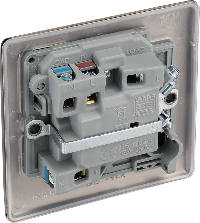 BG NBN50 Nexus Metal Black Nickel Switched 13A Fused Connection Unit