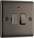 BG NBN52 Nexus Metal Black Nickel Swi. 13A Fused Conn. Unit, w- Power Indicator