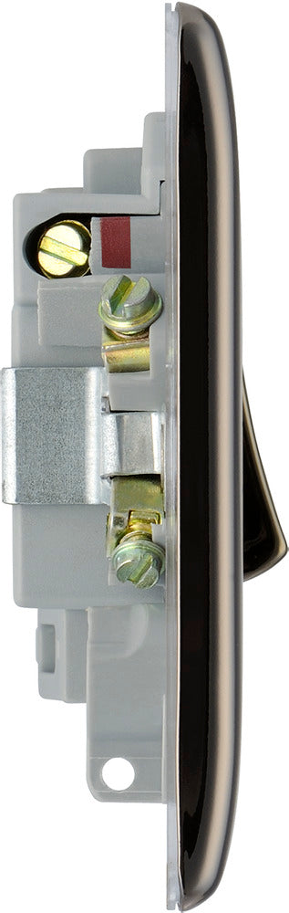 BG NBN52 Nexus Metal Black Nickel Swi. 13A Fused Conn. Unit, w- Power Indicator