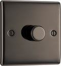BG NBN81 Nexus Metal Black Nickel 400W Intelligent Single Dimmer Switch, 2-Way Push On-Off