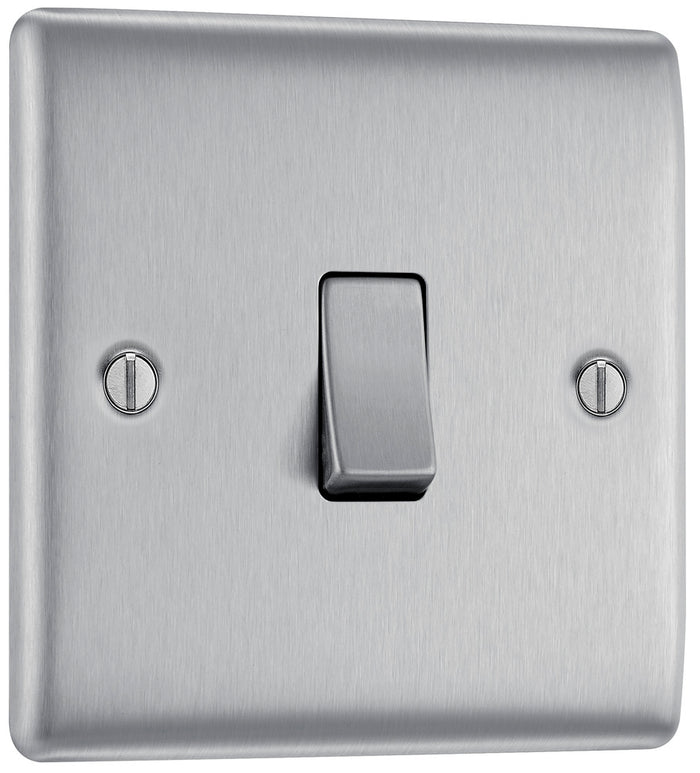 BG NBS13 Nexus Metal Brushed Steel Intermediate Switch, 10Ax 2 Way