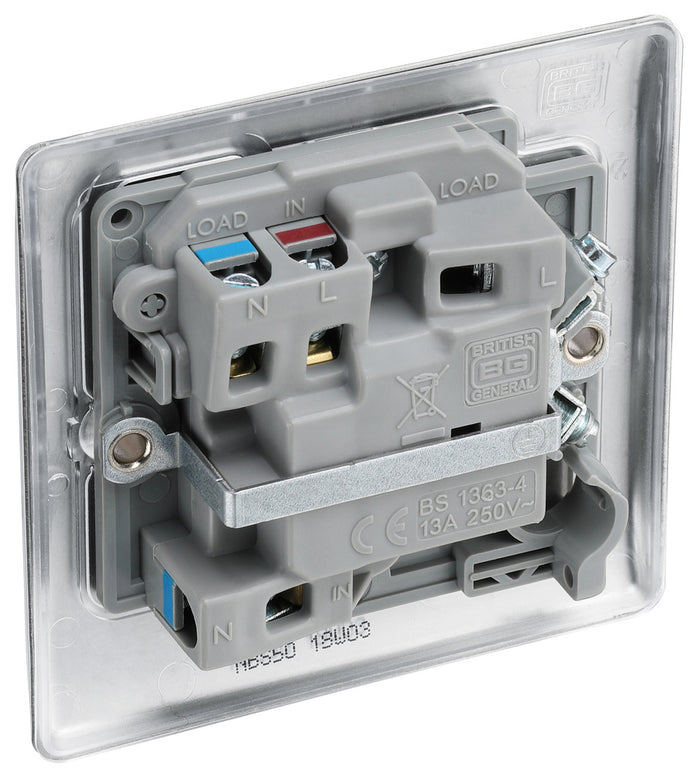BG NBS50 Nexus Metal Brushed Steel Switched 13A Fused Connection Unit