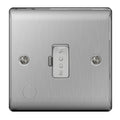 BG NBS55 Nexus Metal Brushed Steel Unswi. 13A Fused Conn. Unit w- Cable Outlet