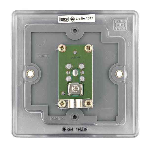BG NBS64 Nexus Metal Brushed Steel 1 Gang Satellite Socket