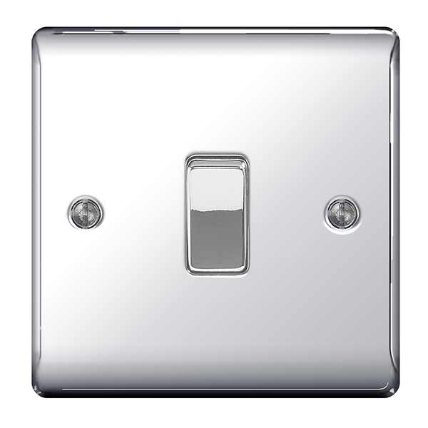 BG NPC13 Nexus Metal Polished Chrome Intermediate Switch, 10Ax 2 Way