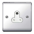 BG NPC29W Nexus Metal Polished Chrome Single Round Pin Unswitched 5A Socket
