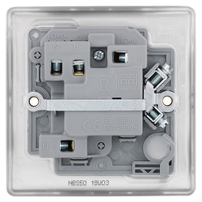 BG NPC50 Nexus Metal Polished Chrome Switched 13A Fused Connection Unit