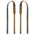 Stylish Button End Suspenders by Hide & Groom, made of full grain leather, perfect for groomsmen, best men, and bachelors. Ideal for wedding ceremonies and dinner parties. Handmade in La Antigua Guatemala, showcasing small batch production with a fire-branded design.