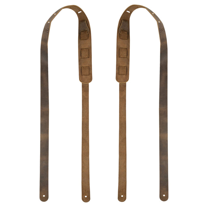 Stylish Button End Suspenders by Hide & Groom, made of full grain leather, perfect for groomsmen, best men, and bachelors. Ideal for wedding ceremonies and dinner parties. Handmade in La Antigua Guatemala, showcasing small batch production with a fire-branded design.