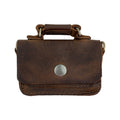 Hide & Drink's Card Holder Briefcase Style, a Mini Briefcase Card Holder crafted from Full Grain Leather, designed to hold up to 10 cards plus folded bills. This artisan case serves as a cash organizer, showcasing small batch production and handmade quality from La Antigua Guatemala & Oaxaca Mexico.