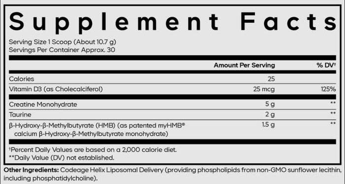 Codeage Creatine HMB+ Ingredients