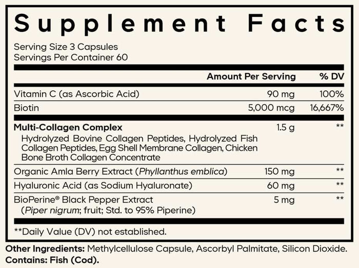 Codeage Multi Collagen+ Ingredients
