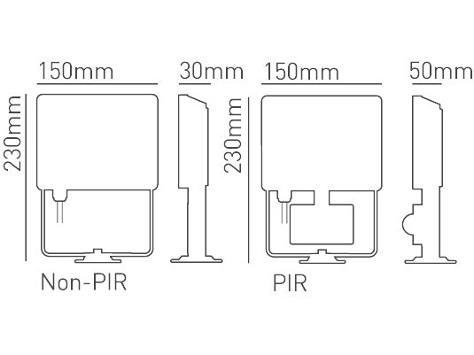 Collingwood Colour Switchable PIR LED Floodlights, 20W (FL02BPCS)