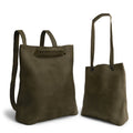 Convertible Backpack to Shoulder Bag by Heather's showcasing a versatile design that transitions from a chic backpack to a crossbody purse. This spacious crossbody for women is crafted from full grain leather, highlighting small batch production and impressive artisan skills. Handmade in La Antigua Guatemala & Oaxaca Mexico, it features hand cut, hand sewn, and fire branded details.