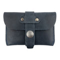 Hide & Drink's Credit Card Holder with branding detail, highlighting its unique artisan approach to crafting Full Grain Leather wallets. This handmade product is a perfect example of small batch production from La Antigua Guatemala.
