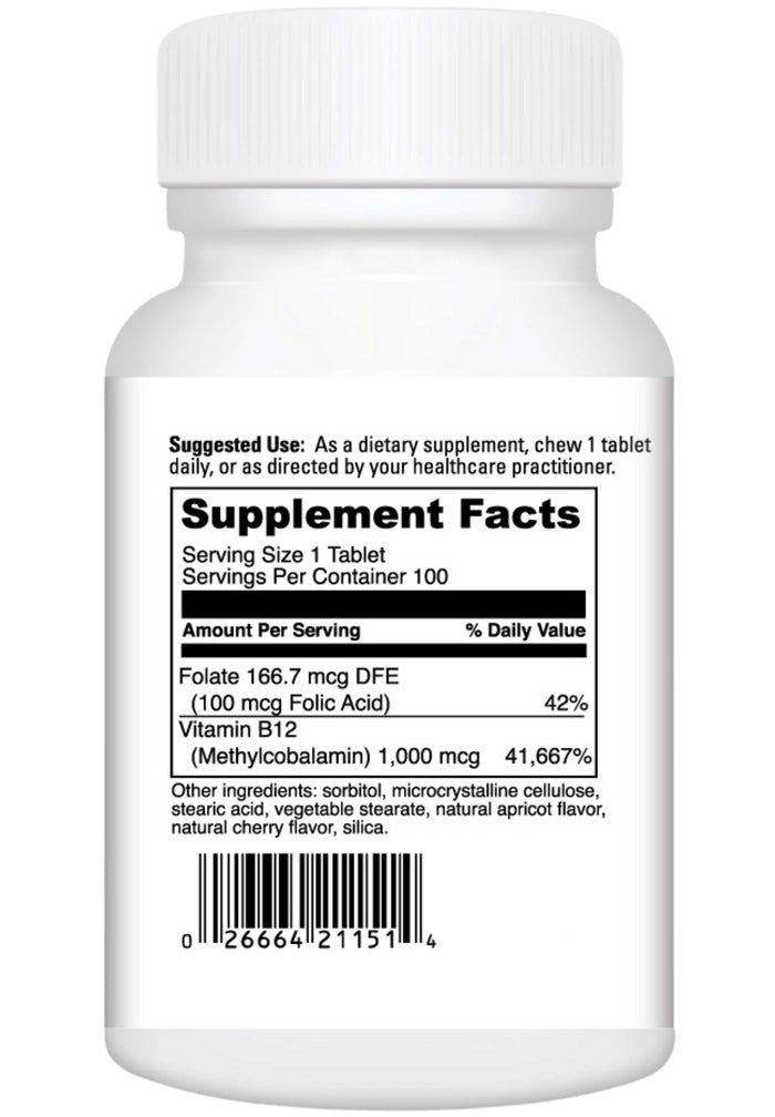 DaVinci Labs Chewable B12-MC Ingredients