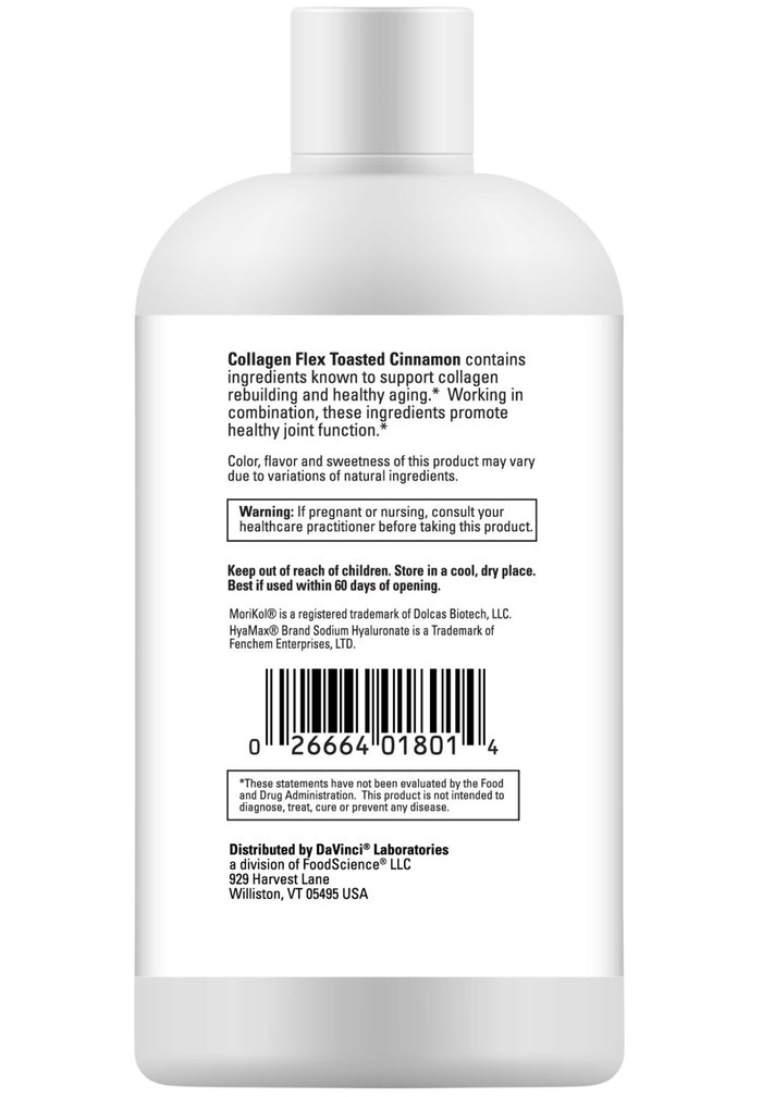 DaVinci Labs Collagen Flex Toasted Cinnamon Back