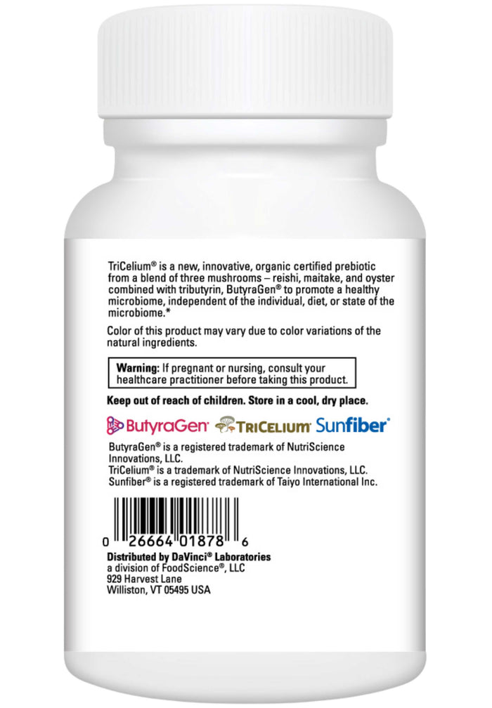 DaVinci Labs Prebiotic Mushroom Blend Back