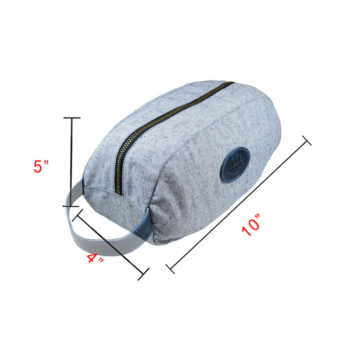 Denim Toiletry Bag - Stockyard X 'The Leather Store'