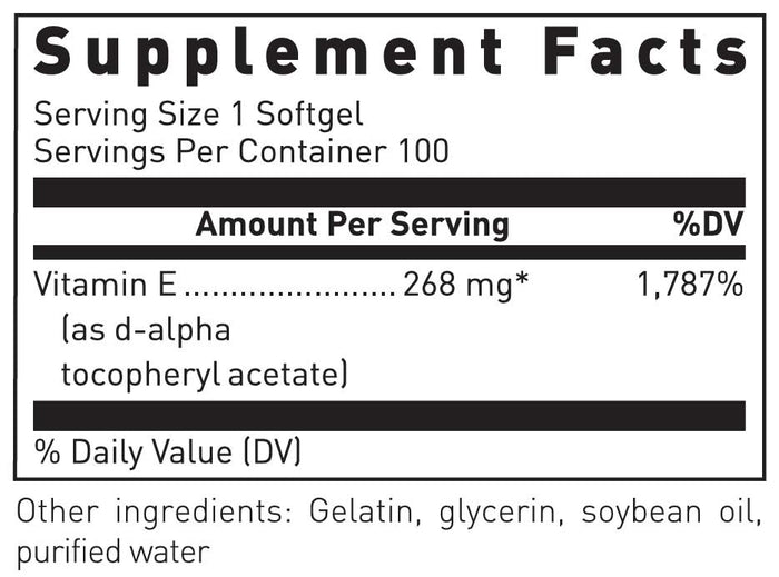 Douglas Laboratories E-400 Ingredients