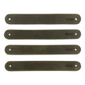 Hide & Drink Drawer Handles (4pk) featuring light-colored leather handles, showcasing their craft and durability. Perfect for stylish home decor and easy installation.