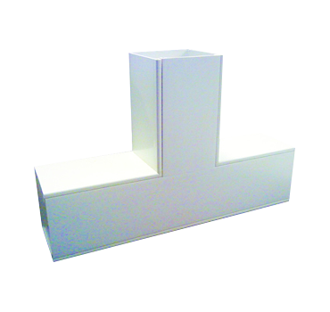 FFT5 50x25mm PVC Flat Tee for Mini-Trunking