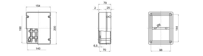 Gewiss GW44207 190mm Surf. Mount. Junction Box