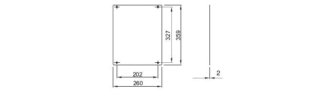 GEWISS GW46402 310x425 Corrosion Resistant Steel-Back Mounting Plate for Boards