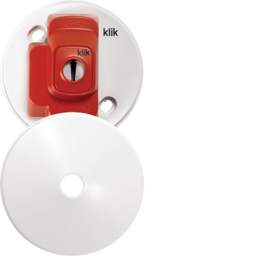 Hager Klik CR64AX-2.0 4 Pin Plug-in Ceiling Rose White w- 2m PVC Lead