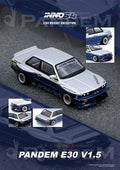 INNO 1:64 PANDEM E30 M3 Silver Blue Die-Cast Car Model Miniature Gifts