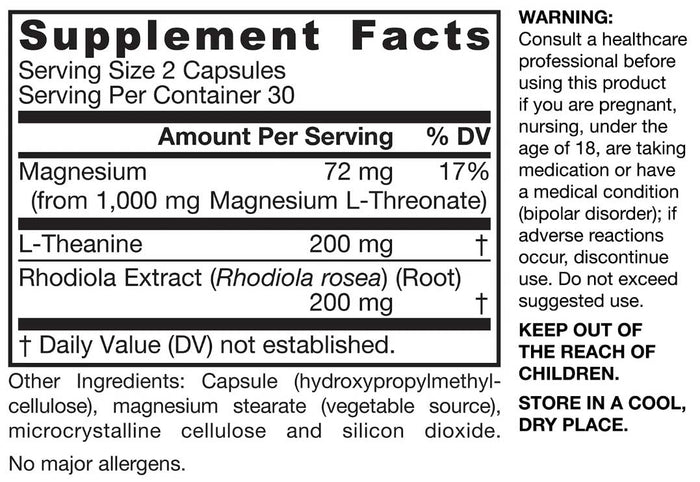 Jarrow Formulas MagMind Stress Resistance Ingredients