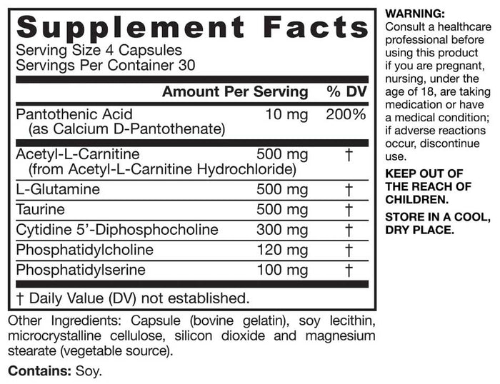 Jarrow Formulas Neuro Optimizer Ingredients