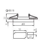 Kanlux SOREN Decorative Ceiling Fitting O-BL (24411)