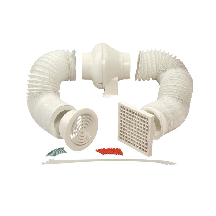 Manrose SCF200TN -100mm in-line centrifugal fan kit -timer