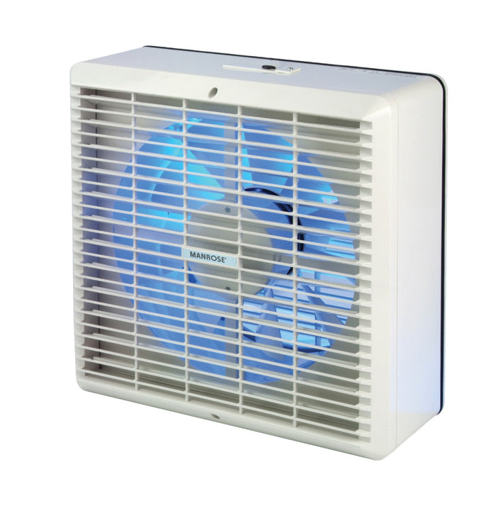Manrose WF230A - 230mm Commercial Fan - Window or Wall Mounting - Automatic Shutters