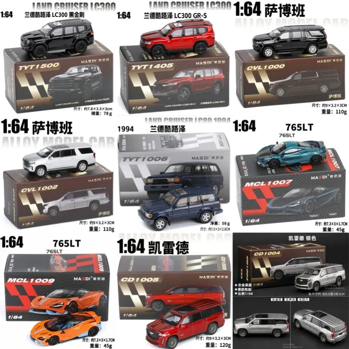 MASDI 1:64 Land Cruiser / Flemish / 765LT / Escalade Diecast Model Car