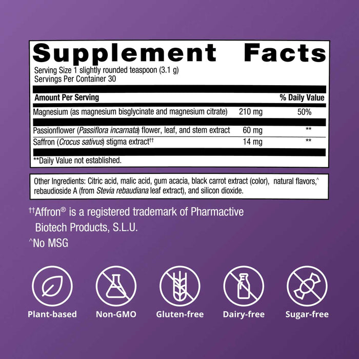 Metagenics MagActive Magnesium Night Powder Ingredients